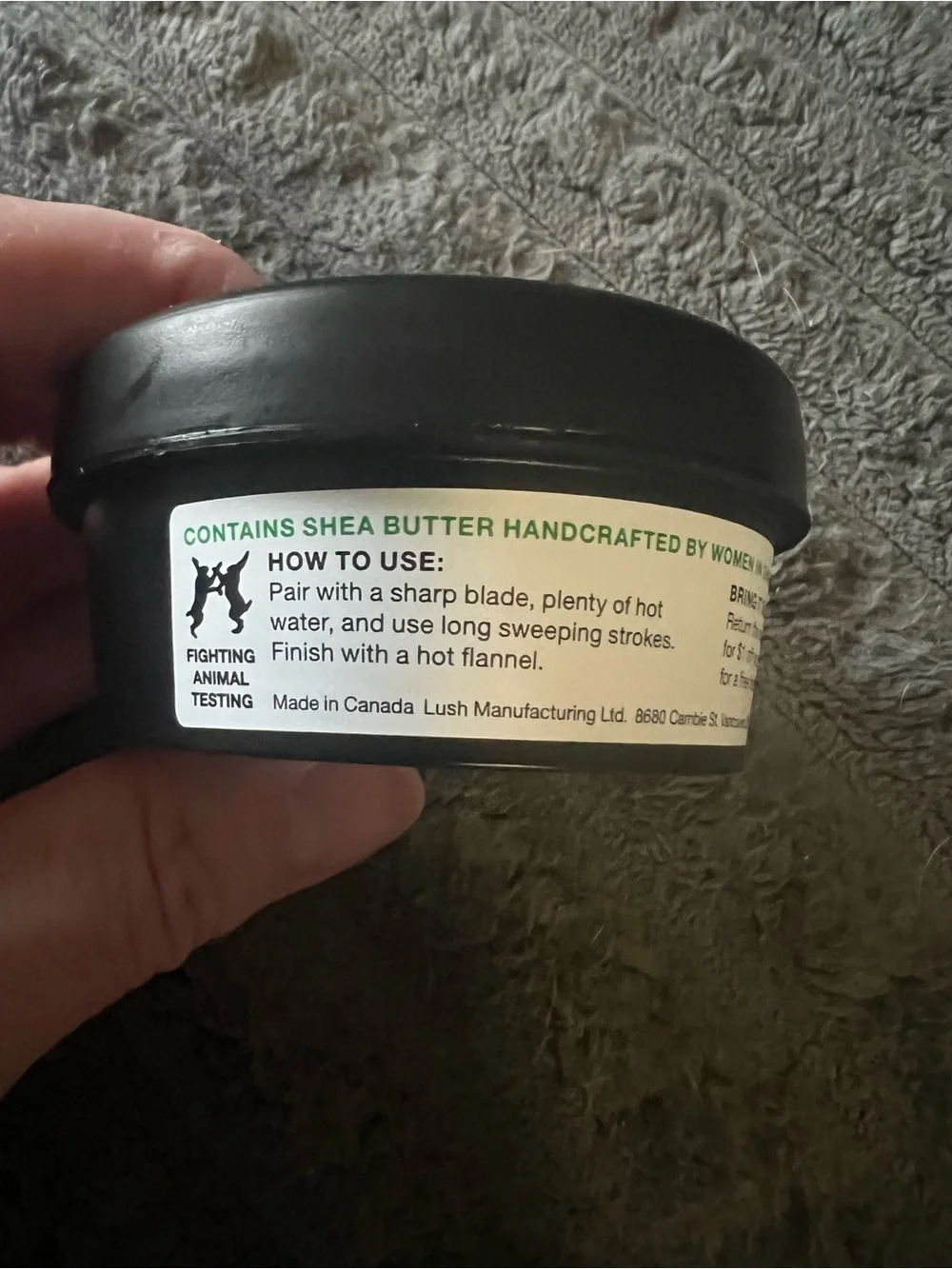 LUSH DIRTY SHAVING CREAM 1.7 oz BRAND NEW GIFT ITEM EXCLUSIVE
